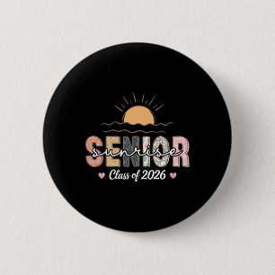 Retro Senior Sunrise 2026 Seniors Of Cl Graduation 6 Cm Round Badge
