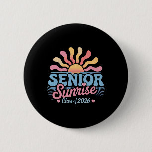 Retro Senior Sunrise 2026 Seniors Of Cl Graduation 6 Cm Round Badge