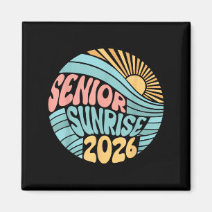 Retro Senior Sunrise 2026 Seniors Of Cl Graduation Magnet