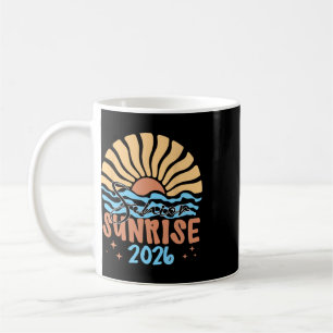 Retro Senior Sunrise Cl Of 2026 High School Gradua Coffee Mug