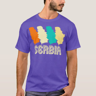 Retro Serbia Map T-Shirt