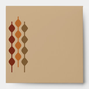 Retro Seventies 1970s Geometric Wedding Envelope