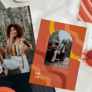 Retro Seventies   Arch Photo Save the Date