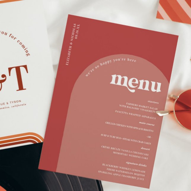Retro Seventies Typography | Wedding Menu (Creator Uploaded)