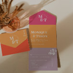 Retro Seventies Wedding | All In One Invitation<br><div class="desc">What's old is new again—at least when it comes to wedding invitation colours. Warm, vintage hues like cream, dusty rose and burnt orange are taking over the stationery scene. The vintage aesthetics of the 1970s are front and centre in this groovy collection. This isn't a look that would suit a...</div>