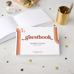 Retro Seventies   Wedding Guest Book