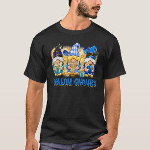 Retro Shalom Gnomes Hanukkah Jewish Holiday T-Shirt