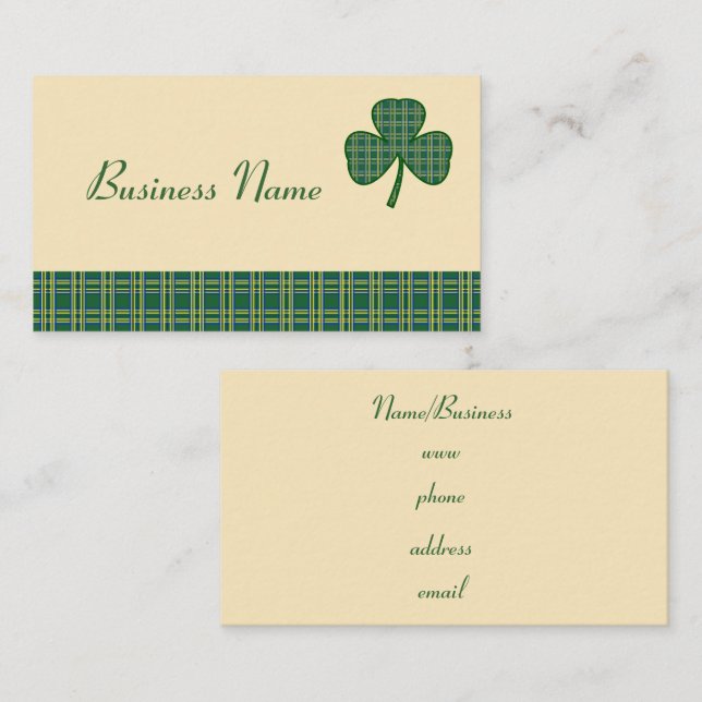 Retro Shamrock Business Card (Front/Back)