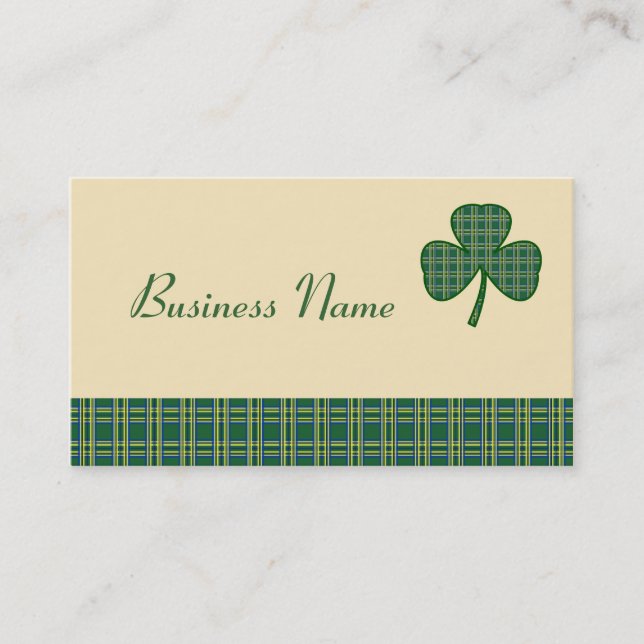 Retro Shamrock Business Card (Front)