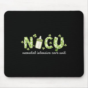 Retro Shamrock Nicu Nurse Happy St Patrick's Day C Mouse Pad