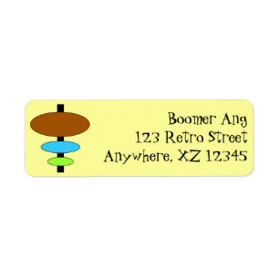 Retro Shape Return Address Label