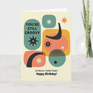 Retro Shapes Birthday Card