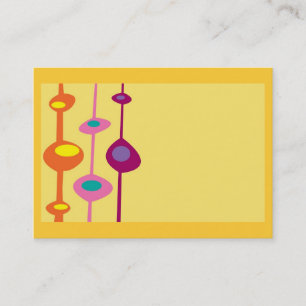 retro shapes citrus candy colors business card