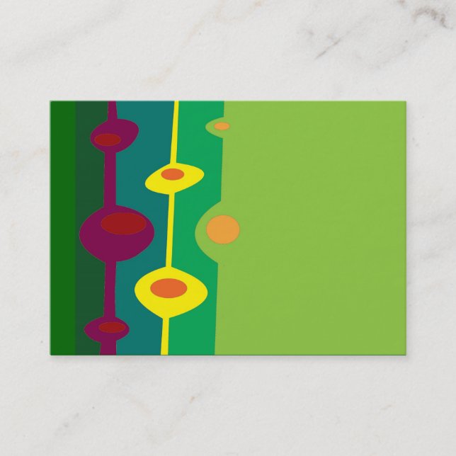 retro shapes citrus colors business card (Front)