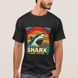 Retro Shark Cage Tester Recovery Funny Leg Arm Amp T-Shirt