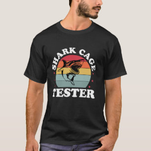 Retro Shark Cage Tester Recovery Funny Leg Arm Amp T-Shirt