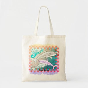 Retro Sharks Tote Bag