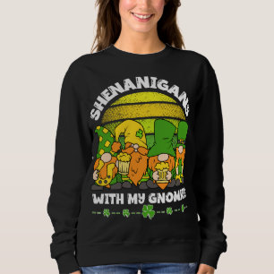 Retro Shenanigans With My Gnomies Vintage St Patri Sweatshirt