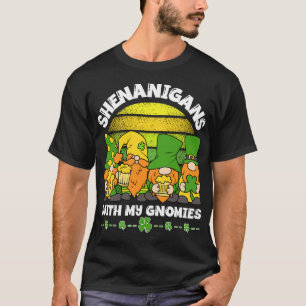 Retro Shenanigans With My Gnomies Vintage St Patri T-Shirt