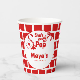 Retro She's Ready to Pop Soda Baby Shower Paper Cups