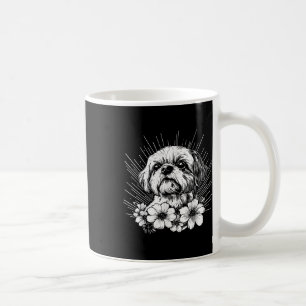 Retro Shih Tzu Dog Lover Tattoo Style  Coffee Mug