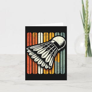 Retro Shuttle Badminton Player  Card