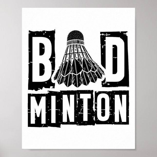 Retro Shuttle Badminton Player  Poster (Front)