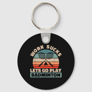 Retro Shuttle Court - Team Racquet Vintage Badmint Key Ring