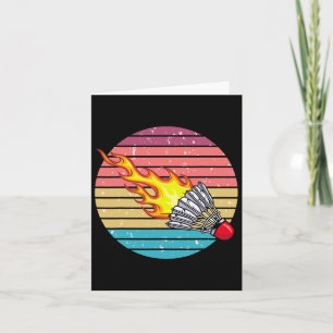 Retro Shuttle Fun Badminton Sports Player Coach Gr Card