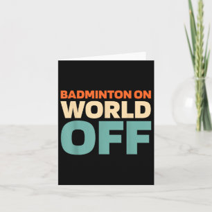 Retro Shuttle - Player Vintage Badminton On World  Card