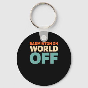 Retro Shuttle - Player Vintage Badminton On World Key Ring