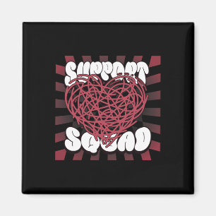 Retro Sickle Cell Streetstyle Support Squad Burgun Magnet