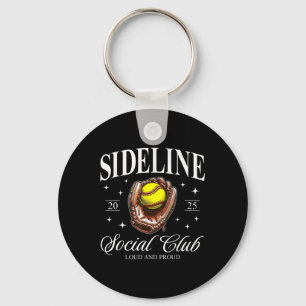 Retro Sideline Softball 2025 Loud And Proud Softba Key Ring
