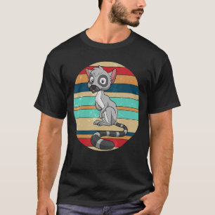 Retro Sifakas Zoo Animal Madagascar Monkey Lemur T-Shirt