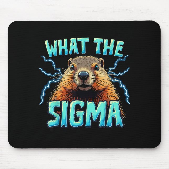 Retro Sigma Meme Groundhog Day Funny Groundhog Y2k Mouse Pad (Front)
