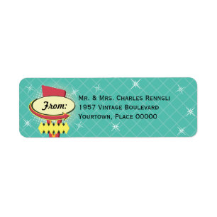 Retro Sign Return Address Label