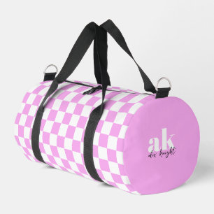 Retro Signature Monogram Chequered Duffle Bag