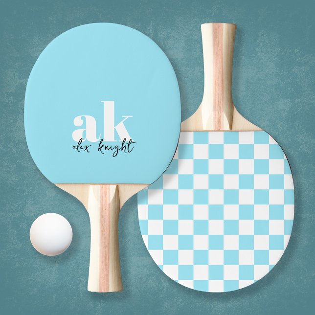 Retro Signature Monogram Chequered Ping Pong Paddle (Creator Uploaded)