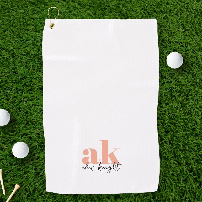 Retro Signature Monogram Golf Towel (Creator Uploaded)