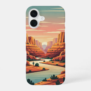 Retro Silent Canyon iPhone 16 Case