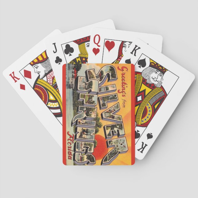 Retro Silver Springs Attraction Playing Cards (Back)