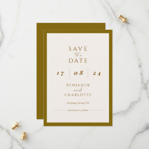 Retro Simple Black& White Wedding save the date