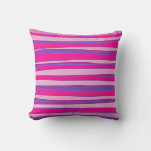 Retro Simple striped coloured painting Abstract Ar Cushion