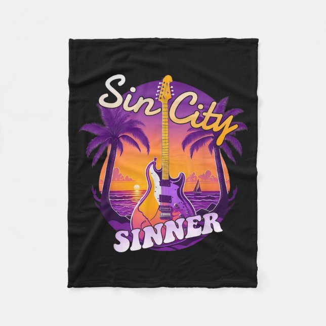 RETRO SIN CITY SINNER SUMMER TEE FLEECE BLANKET (Front)