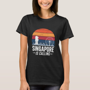 Retro Singapore is Calling Travel to Southeast Asi T-Shirt