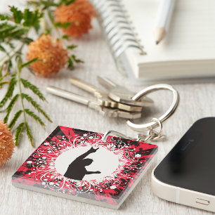 Retro Singer Key Ring