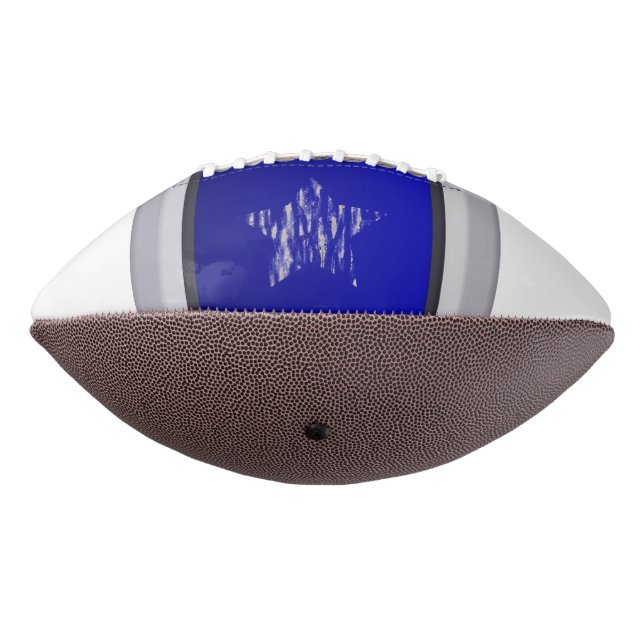 Retro Single Star 2 Panel Blue Design Football (Rotated 270)