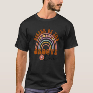 Retro Sister Of Groovy One Matching Family Birthda T-Shirt