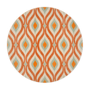 Retro Sixties Style Seamless Pattern Cutting Board