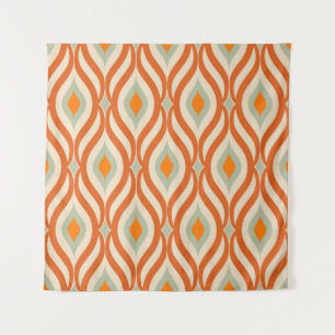 Retro Sixties Style Seamless Pattern Tapestry